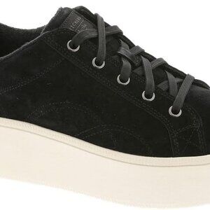 Women's Suede Leather Platform Sneakers Casual Comfort Trendy Shoes